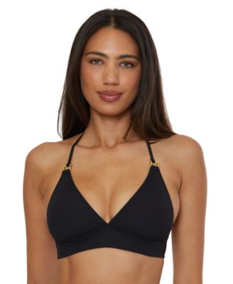 Becca - Women's Modern Edge Textured Rib Halter Bikini Top