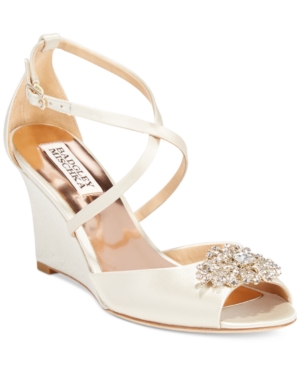 Badgley Mischka Abigail Evening Wedge Sandals Women's Shoes