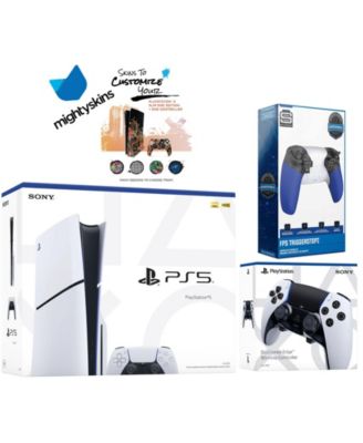 PlayStation 5 Slim Disc with Extra EDGE Controller, Trigger Stop Kit and MightySkins Decal Voucher