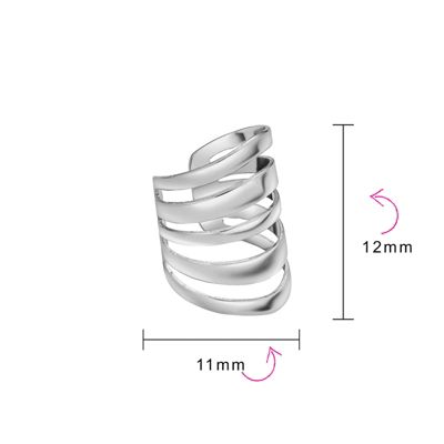 Minimalist Geometric Ear Cuff Cartilage Clip Wrap Helix Earrings Rose Gold Silver