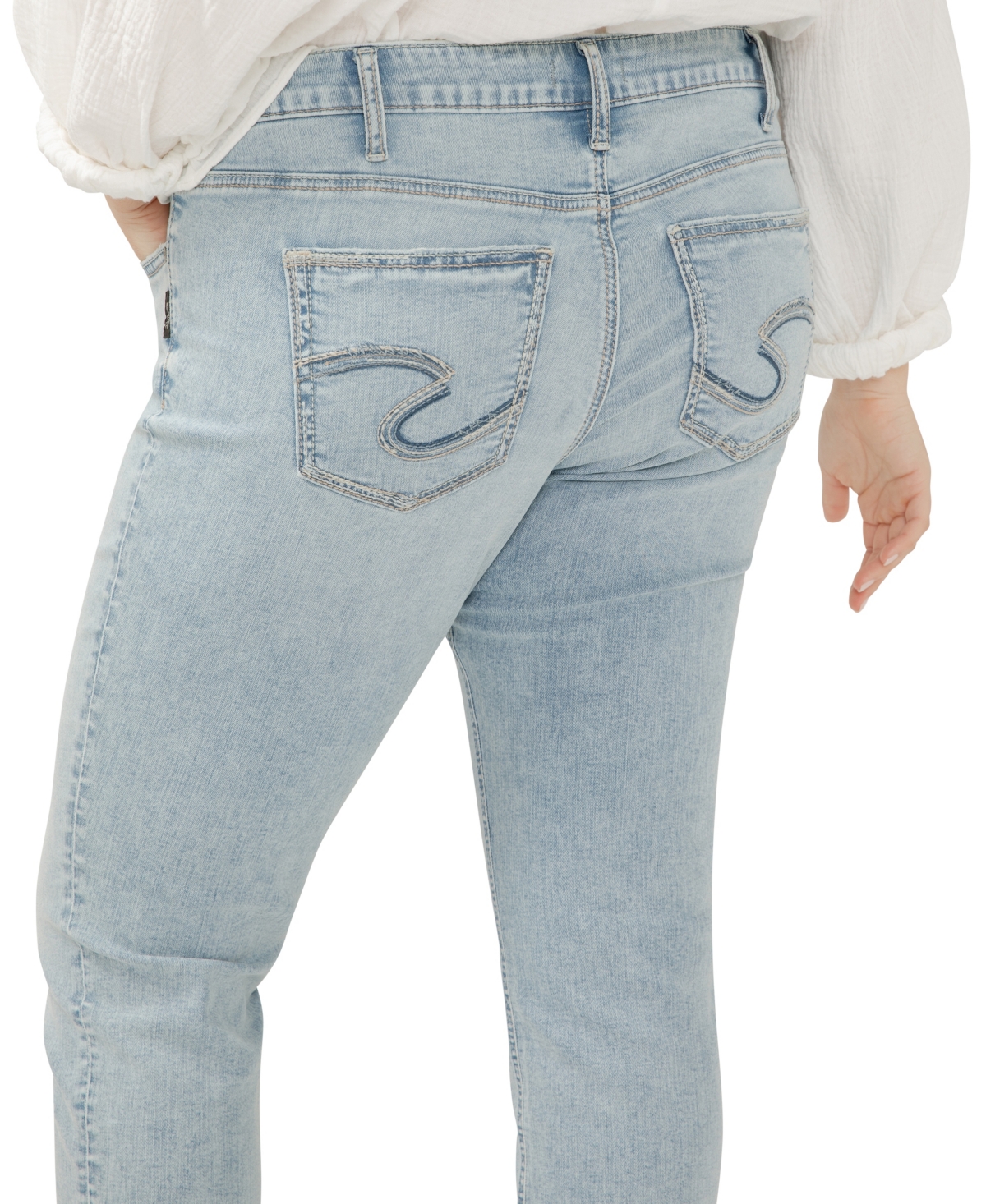 Silver Jeans Co. Plus Size Girlfriend Mid Rise Skinny Leg Jeans In Indigo