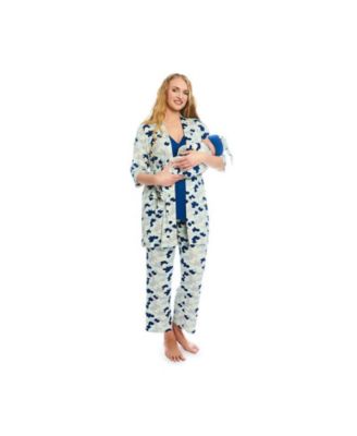 Maternity Analise During & After 5-Piece Maternity/Nursing Sleep Set