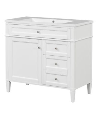 Modern Bathroom Vanity with Top Sink and Storage