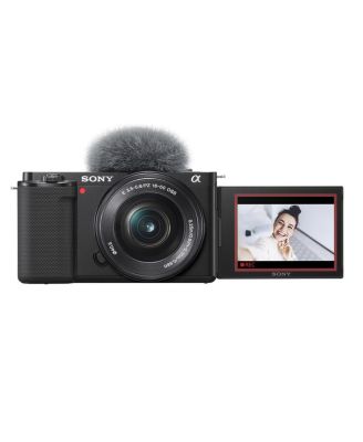 Sony ZV-E10 APS-C Mirrorless Interchangeable Lens Vlogging Camera with 16-50mm Lens, Black - Bundle with 64GB SD Card, Shoulder Bag, 40.5mm