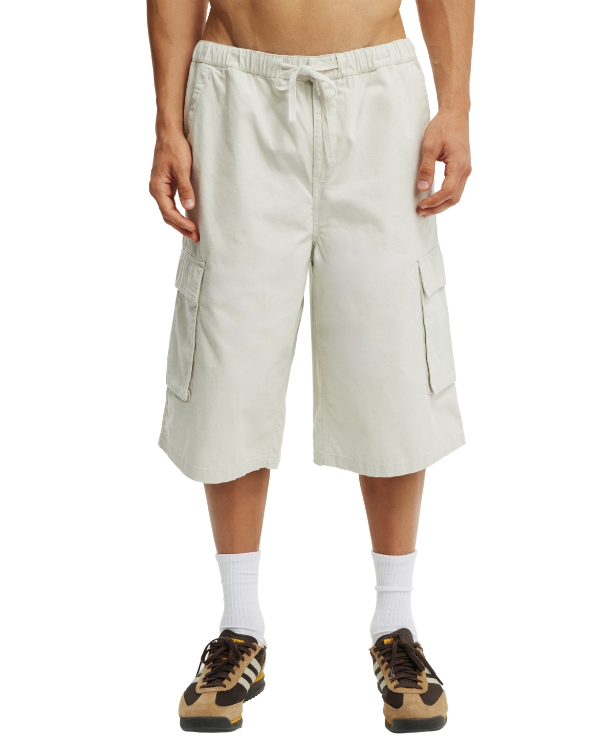 Shop Cotton On Men's Super Baggy Cargo Shorts In Stone