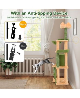 Cactus Cat Tree with Scratching Posts & Scratching Board Fun & Stylish Play Tower for Indoor Cats