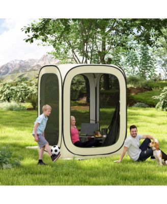 6' x 6' Pop Up Screen Tent, UPF50+ Camping Gazebo w/ Carry Bag,