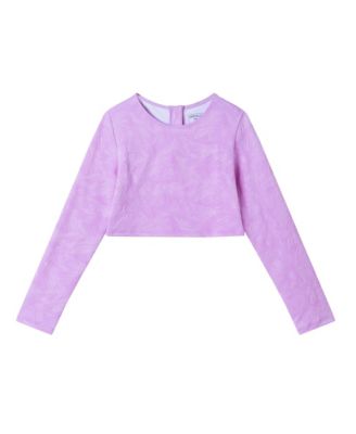 Toddler/Child Girls Textured Floral Print Rashguard Set