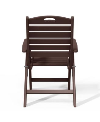 HDPE Adjustable Highback Folding Patio Dining Chair