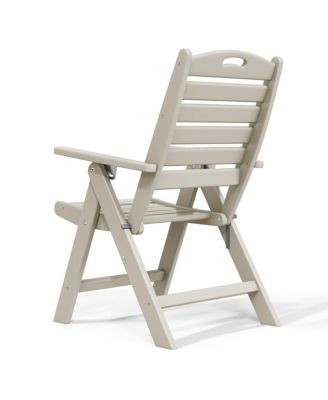 HDPE Adjustable Highback Folding Patio Dining Chair