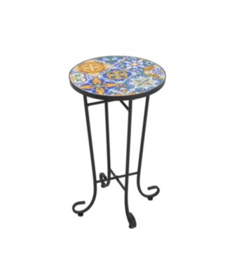 Streamdale Patio Side Table,Colorful+Black