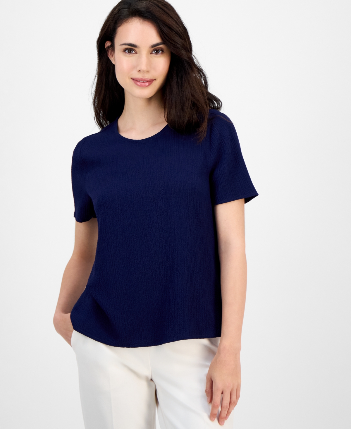 Women's Short-Sleeve Blouse - Bright White