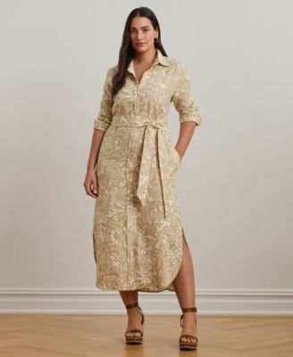 Lauren Ralph Lauren - Plus Size Floral Linen Shirtdress