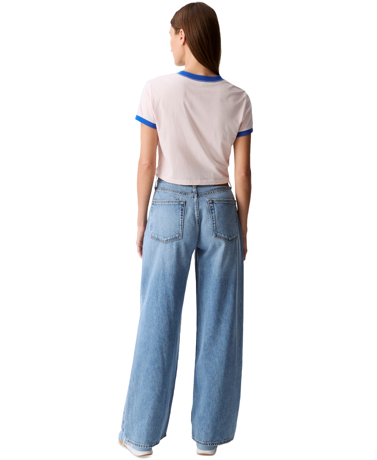 CALVIN KLEIN JEANS EST.1978 WOMEN'S HIGH-RISE WIDE-LEG DENIM JEANS 