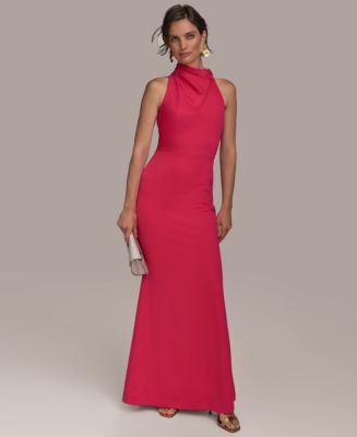 【Donna Karan New York】Hardware Halter Neck Sleeveless Gown Donna Karan New York Women's Hardware Halter Neck Sleeveless