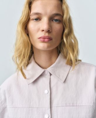 Women's Gathered Denim Jacket