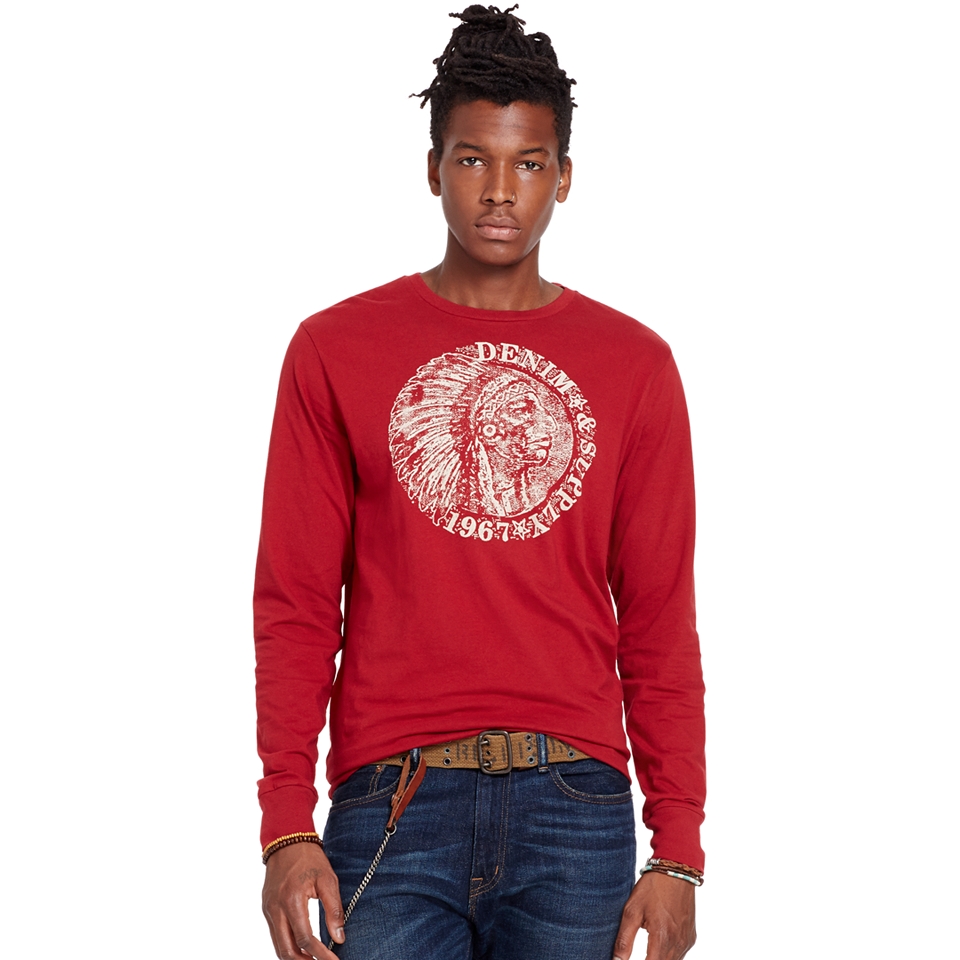 Denim & Supply Ralph Lauren Mens Cotton Jersey Graphic Tee   T Shirts