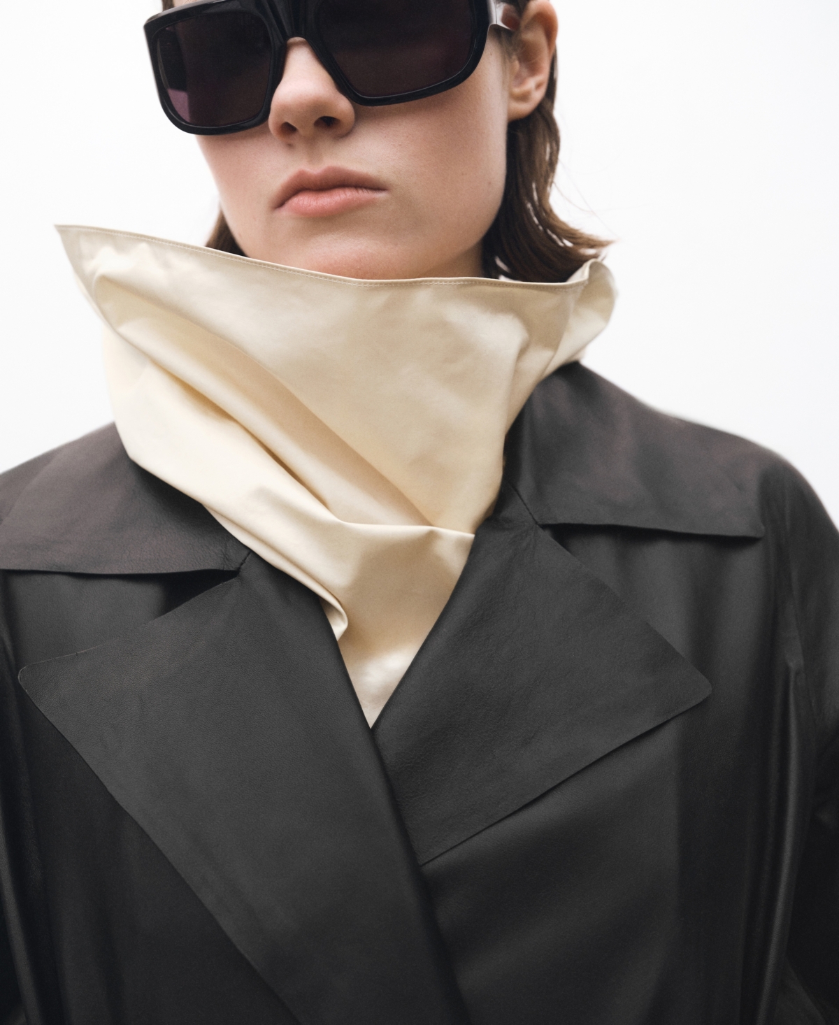 Mango Women's Belted Leather Trench Coat In Black