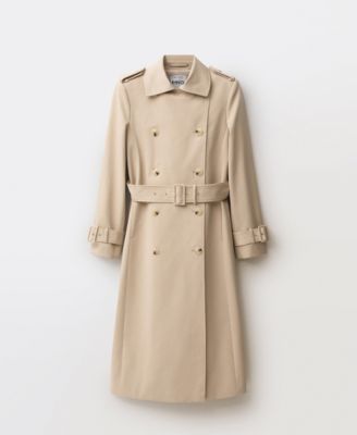Women's Double-Breasted Cotton Trench Coat