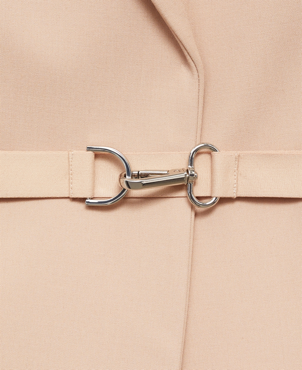 Mango Women's Belted Woolen Coat In Nude