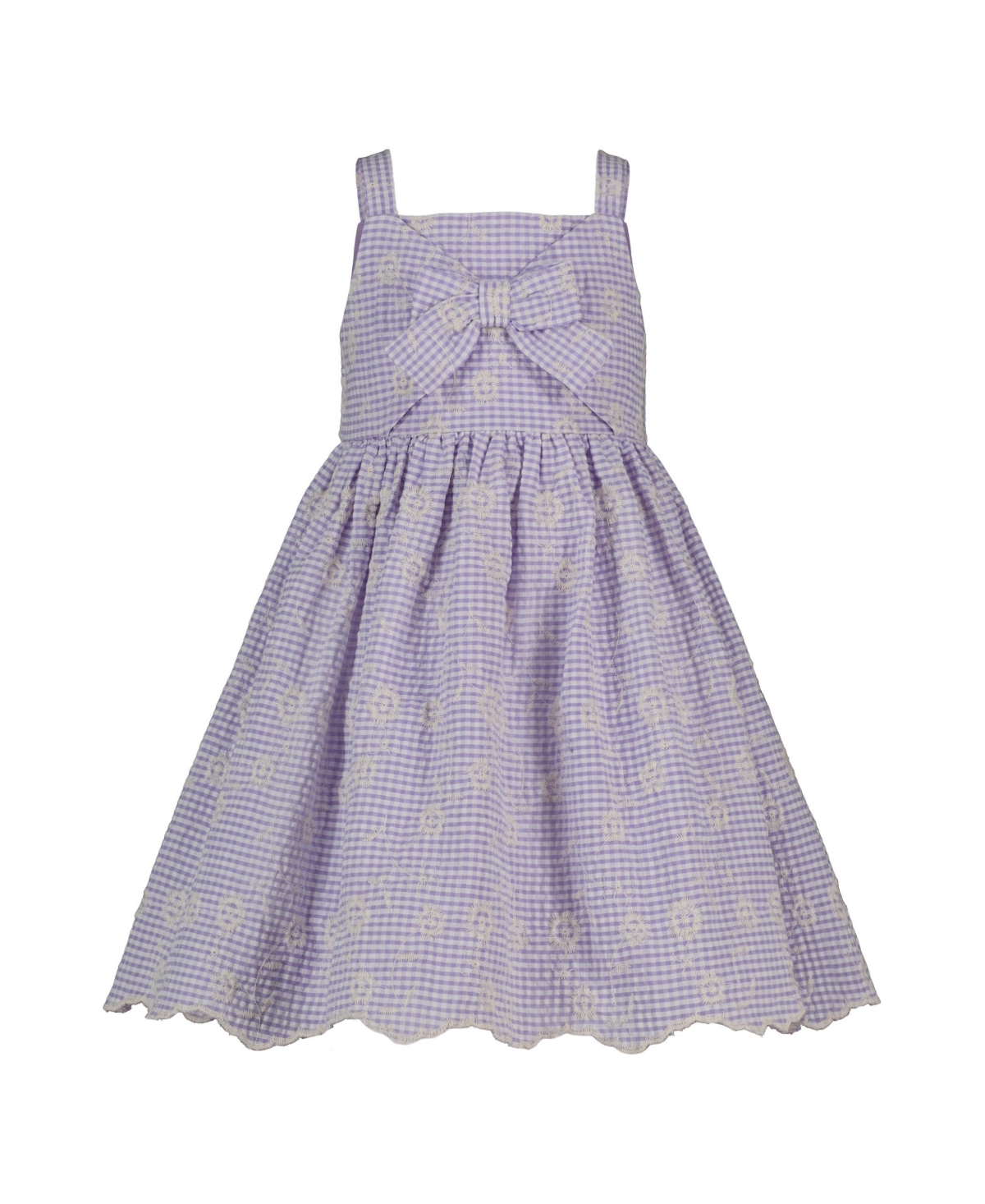Shop Blueberi Boulevard Toddler And Little Girls Eyelet Fit-and-flare Fully Lined Sundress In Lilac