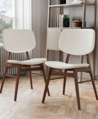 2-Pc. Grove Boucle Fabric Padded Dining Chair Set 