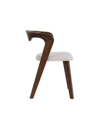 2-Pc. Solid Wood Mid-Century Modern Dining Chair Set