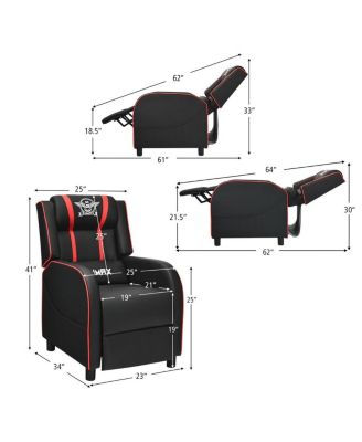 Massage Racing Gaming Single Recliner Chair