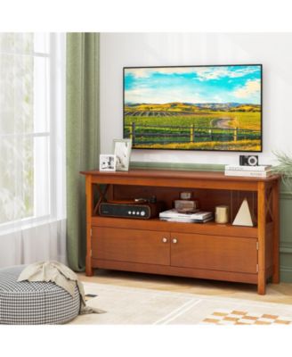 44 Inch Wooden Storage Cabinet TV Stand