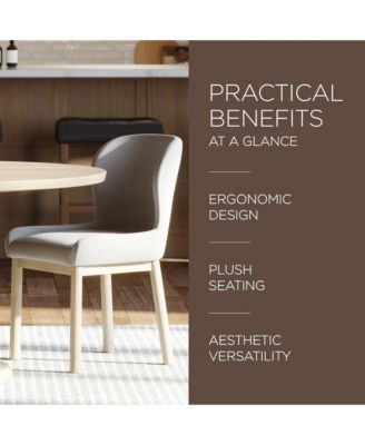 Gia Contemporary Dining Chair, Refined Grey Finish with Taupe Fabric