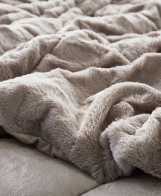 Gia Faux-Fur 3-Pc. Comforter Set, Full/Queen