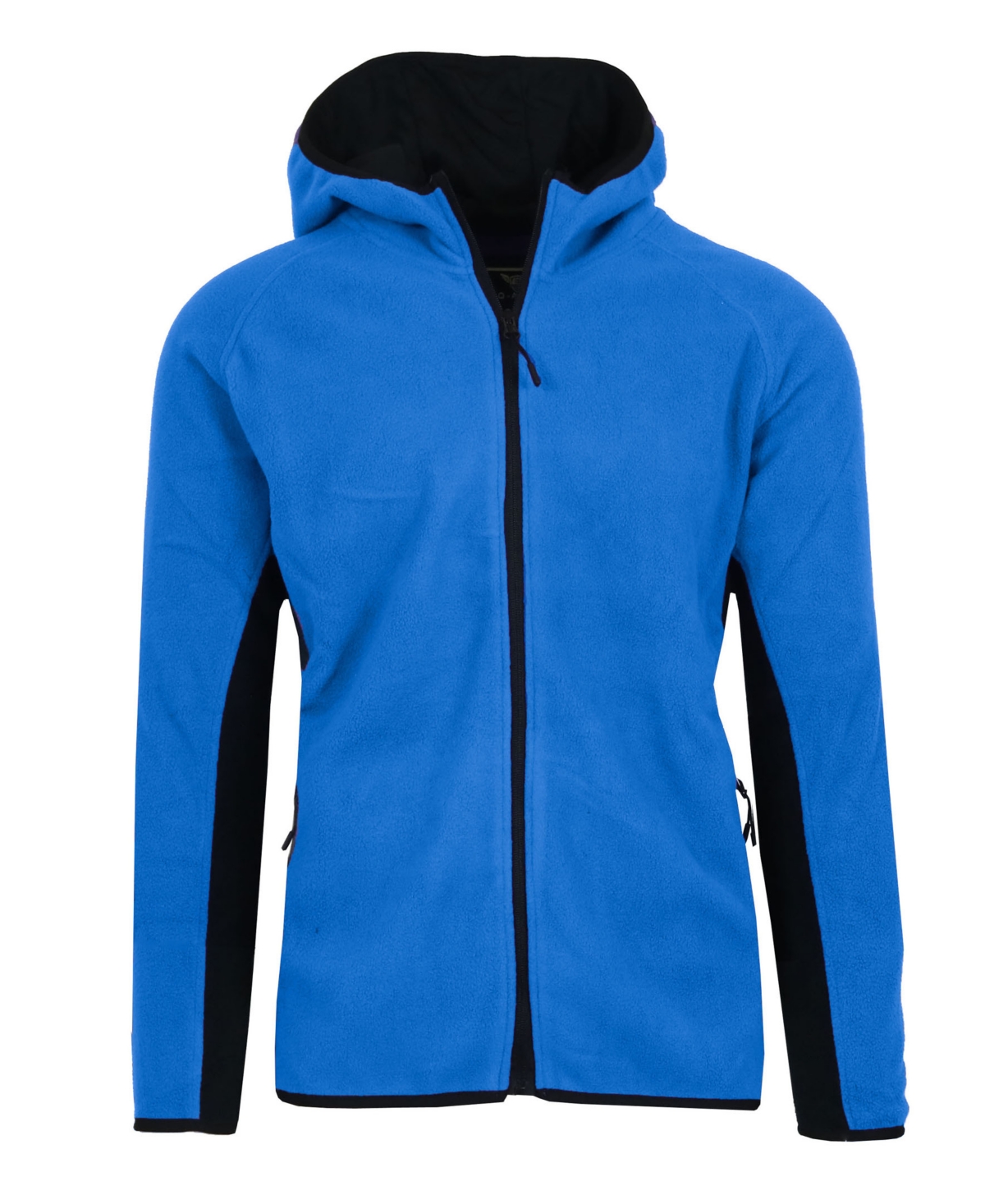 Galaxy By Harvic Men's Polar Fleece Tech Zip Hoodie In Blue