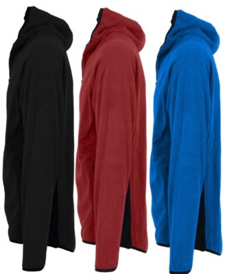 Men's 3-Pack Polar Fleece Tech Zip Hoodie