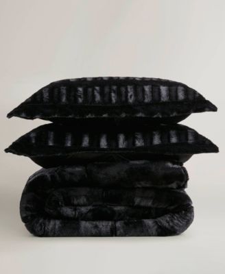 Gia Faux-Fur 3-Pc. Comforter Set, Full/Queen