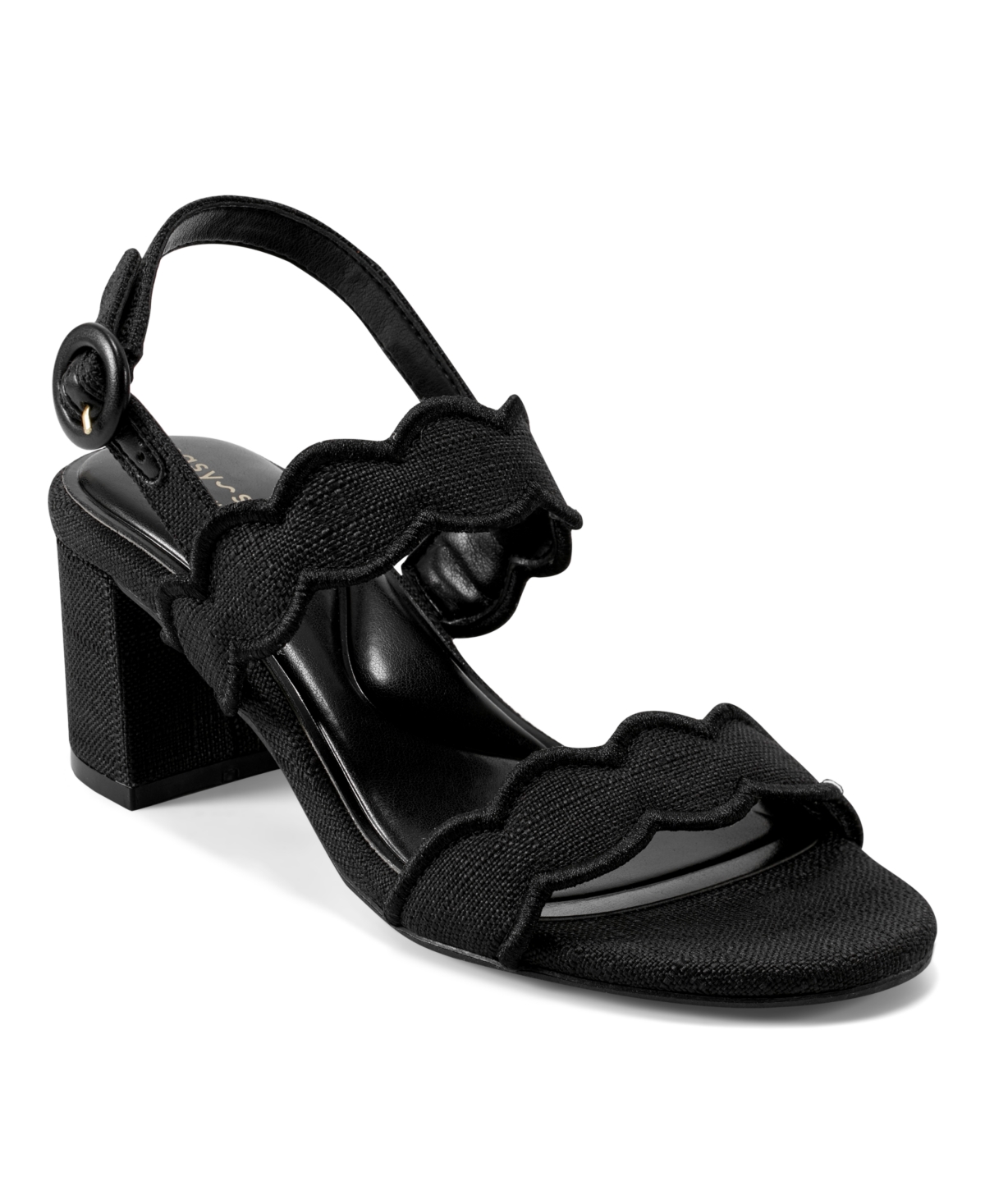 Shop Easy Spirit Women's Daana Block Heel Slingback Sandals In Black