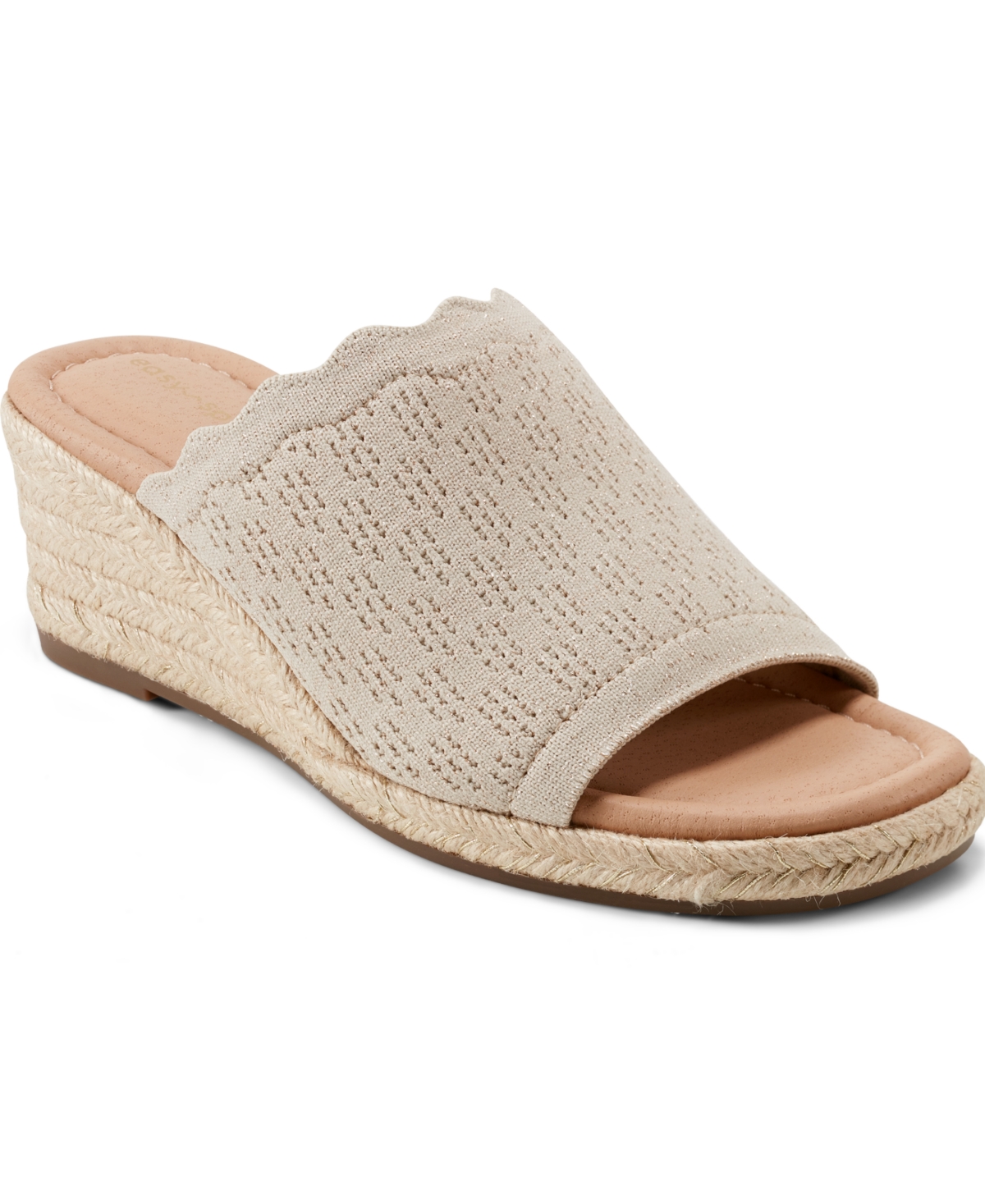 Easy Spirit Samari Wedge Sandal In Beige,gold