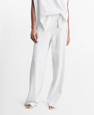 MANGO - Women's Straight Knitted Trousers