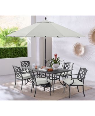 Wythburn Outdoor Dining 7 pc Set (72"x38" Table & 6 Lattice Dining Chairs)