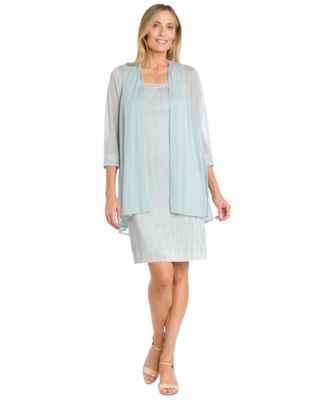 R & M Richards - Women's Embellished-Neck Jacket Dress