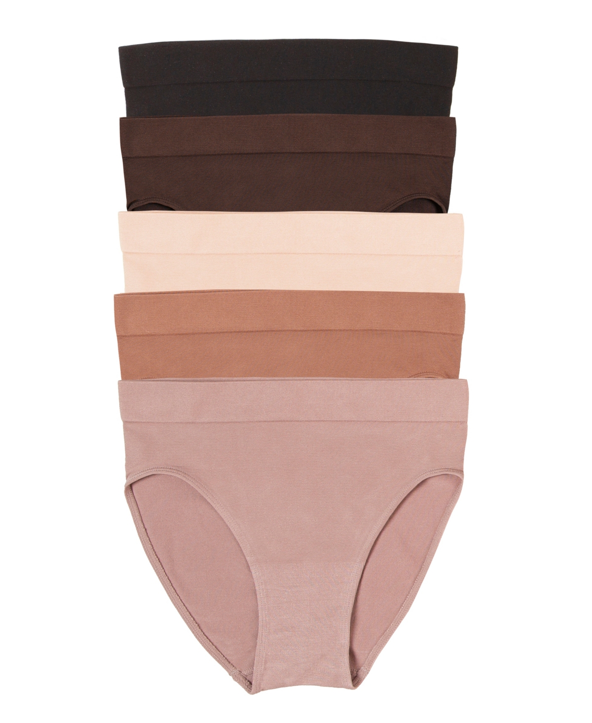 Paramour Women's Body Smooth High Cut Seamless Brief 5-pack In Multi
