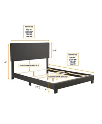 Florence Leatherette Upholstered Platform Bed Frame with Adjustable Headboard - Boyd Sleep