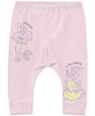 Baby Girls Princesses Bodysuit, Pants & Bib, 3 Piece Set