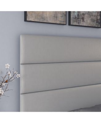 Piedmont Leatherette Upholstered Platform Bed Frame with Adjustable Headboard - No Box Spring Required