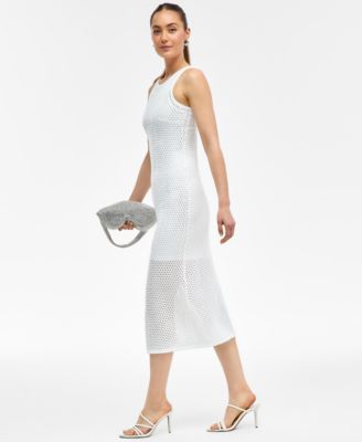 Women's Embellished Open-Knit Sweater Dress, Exclusively at Macy's