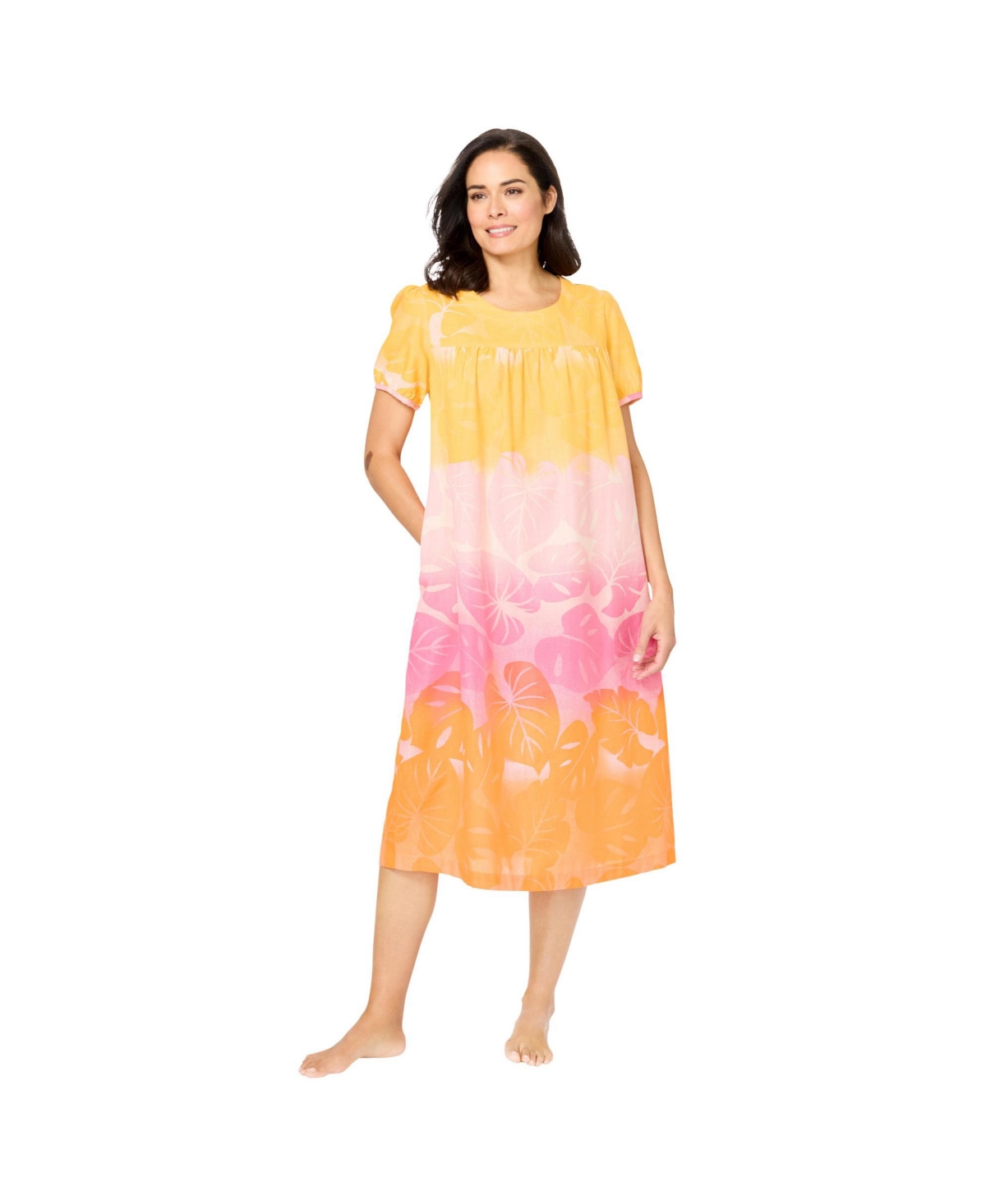 Women's Short Print Shirred Lounger - Black floating hearts