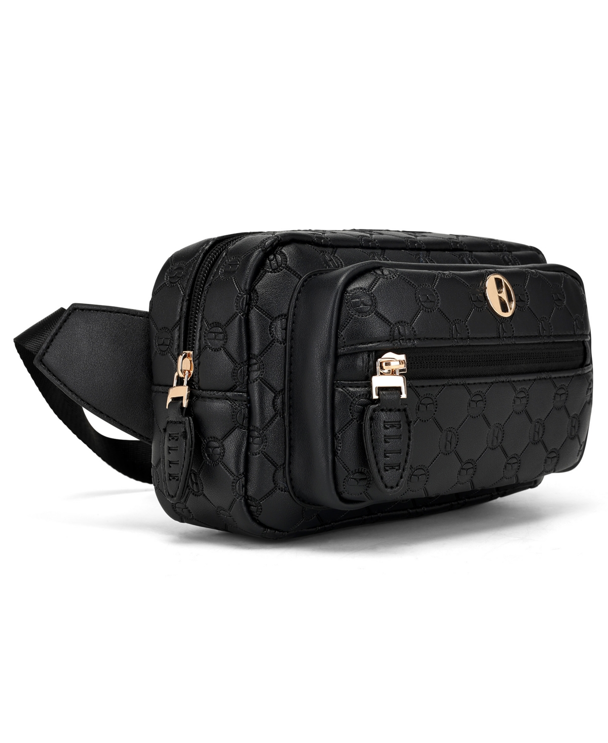 Shop Elle Compass 1.6 Liters Monogram Sling Bag In Black