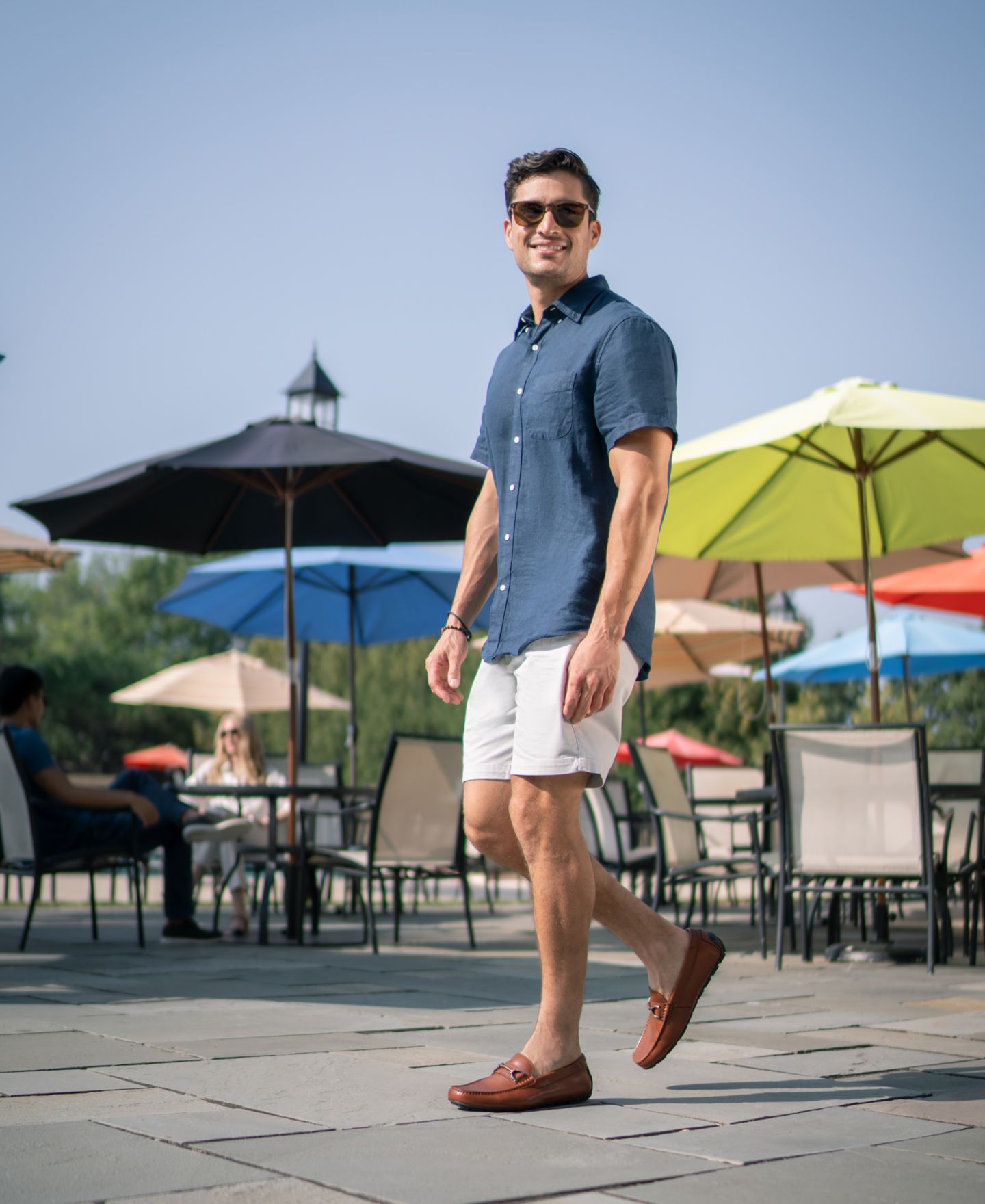 Мужские туфли Florsheim Motor Moc Toe Bit Loafer, цвет: Коньячный — фото 8