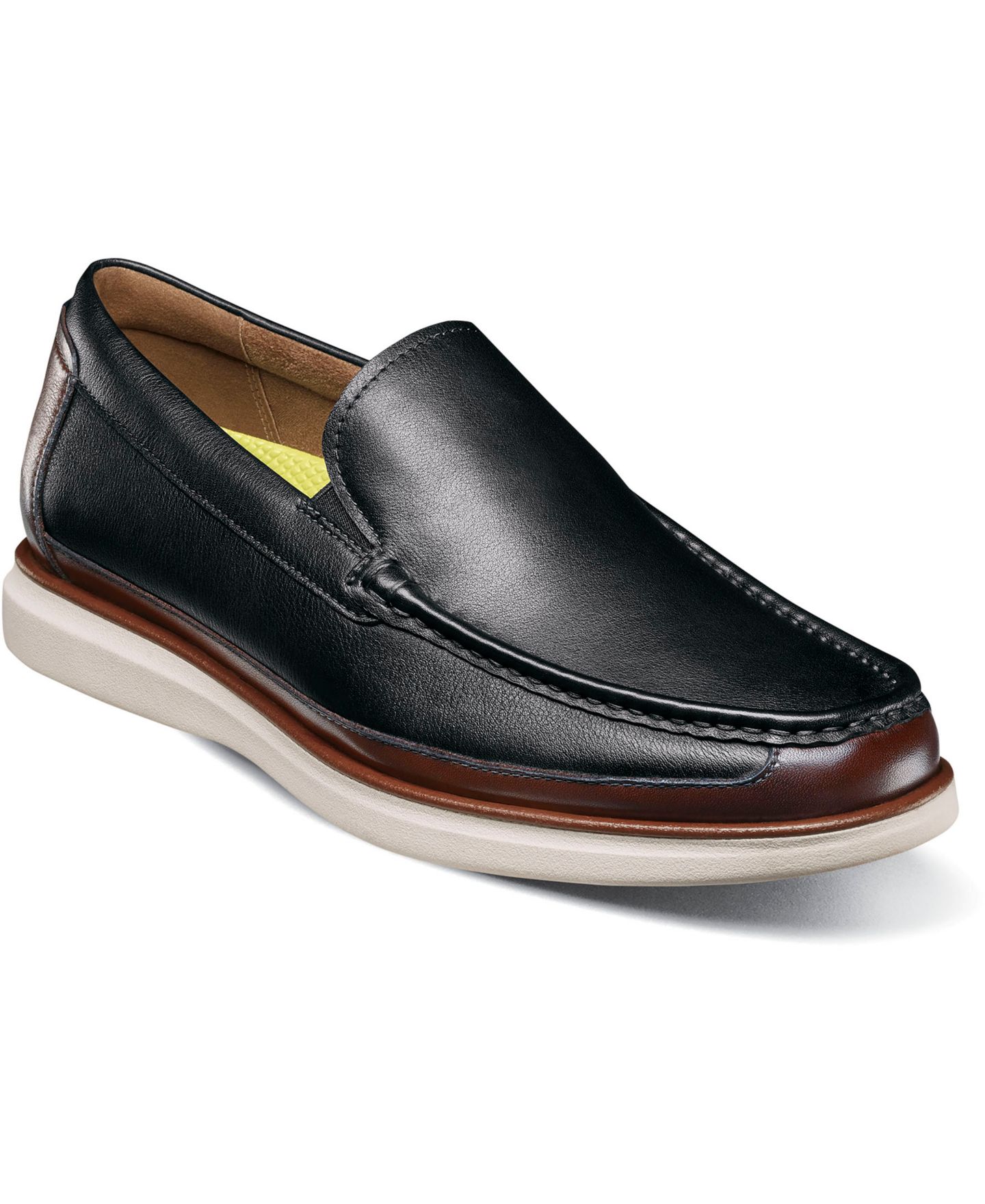 Мужские туфли Florsheim Tropics Moc Toe Venetian Loafer, цвет: Чёрный разноцветный — фото 1