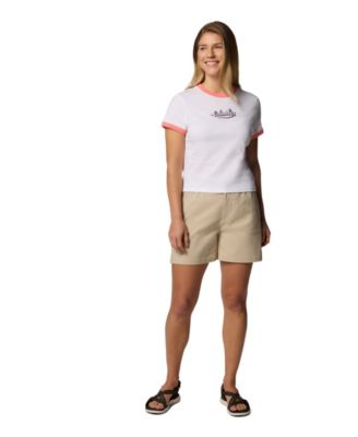 売れ筋商品|||コロンビア カットソー トップス レディース Women's Rolling Bend Graphic Ringer Top Spray, Elevated Script Women's Rolling Bend Graphic Ringer T-Shirt | Columbia
