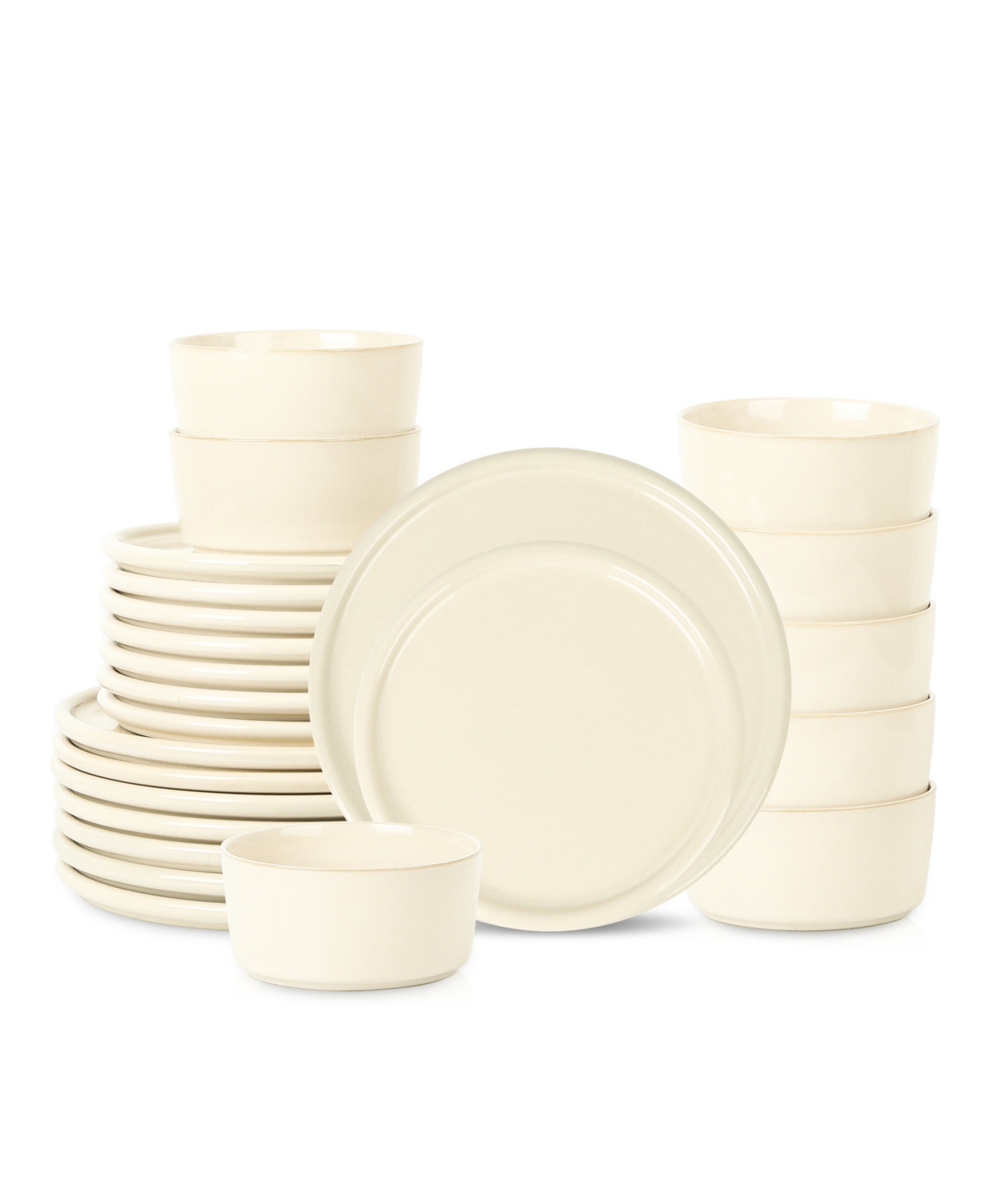 Eden 24 Pc. Dinnerware Set, Service for 8 - Black